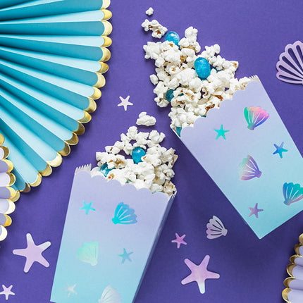 Popcorn Schalen Meerjungfrau 12,5cm 6Stk.