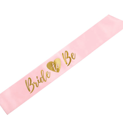 Schärpe Bride To Be Hellrosa 75cm