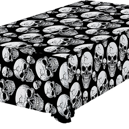 Halloween Tischtuch Totenköpfe 2,74m