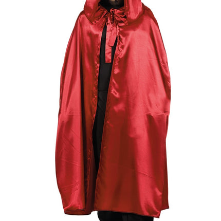 Rotes Cape Männer Satin