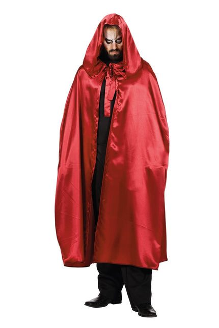 Rotes Cape Männer Satin