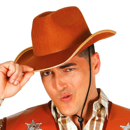 Cowboyhut Braun Orange