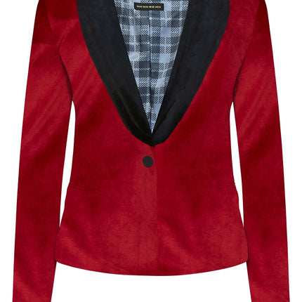 Bordeauxroter Samtblazer Damen <tc>OppoSuits</tc>