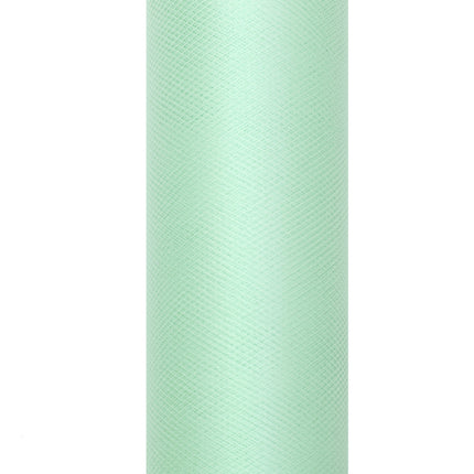 Mintgrüne Tüllrolle 15cm 9m