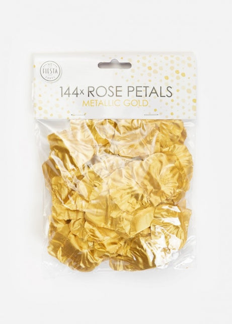 Goldene Rosenblüten Metallic 144Stk.