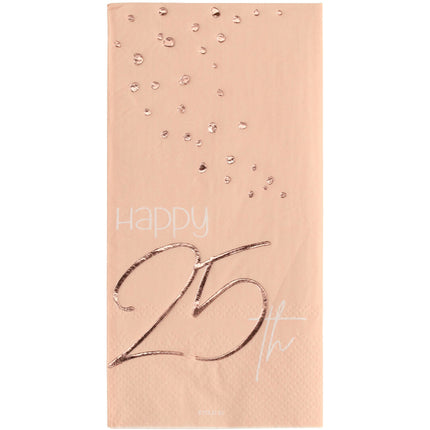 Servietten 25 Jahre Rose Gold 33cm 10Stück