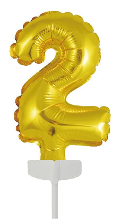 Gold Tortenaufleger 8 Jahre Folienballon 12,5cm
