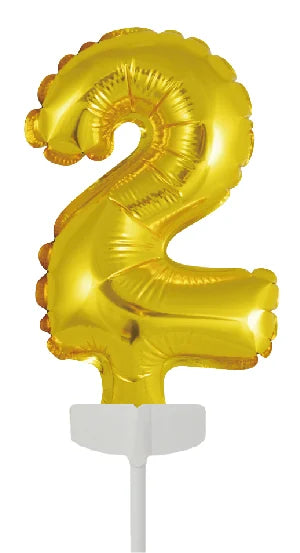 Gold Tortenaufleger 8 Jahre Folienballon 12,5cm