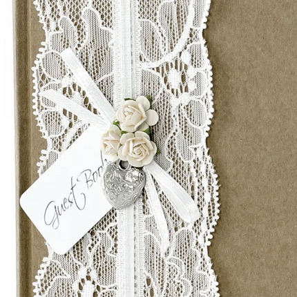 Gästebuch Kraft Lace 20.5cm