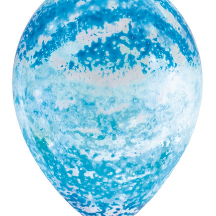 Ballons Graffiti Blau Kristallklar 30cm 25Stk