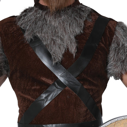 Wikinger Kostüm Braun Grau Männer
