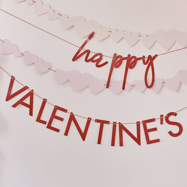 Happy Valentine's Day Girlande 2,5m 2-teilig