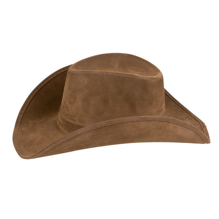 Cowboyhut Kunstleder Braun 43cm