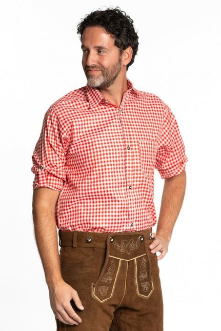 Oktoberfest Bluse Männer Rot