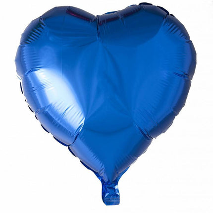 Helium Ballon Herz Blau 46cm leer