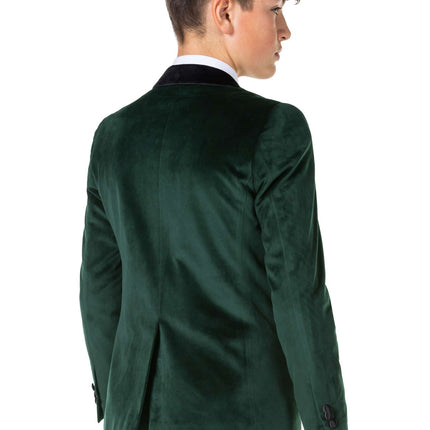 Dunkelgrüner Samtblazer Junge Teen <tc>OppoSuits</tc>