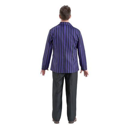 Kostüm Mittwoch Schuluniform Schwarz/Lila Männer