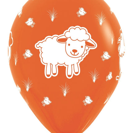 Ballons Bauernhof Tiere Mix 30cm 25Stk