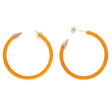 Neon Orange Ohrringe Ringe