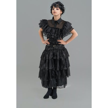 Kostüm Mittwoch Prom Night Kleid Schwarz Kind