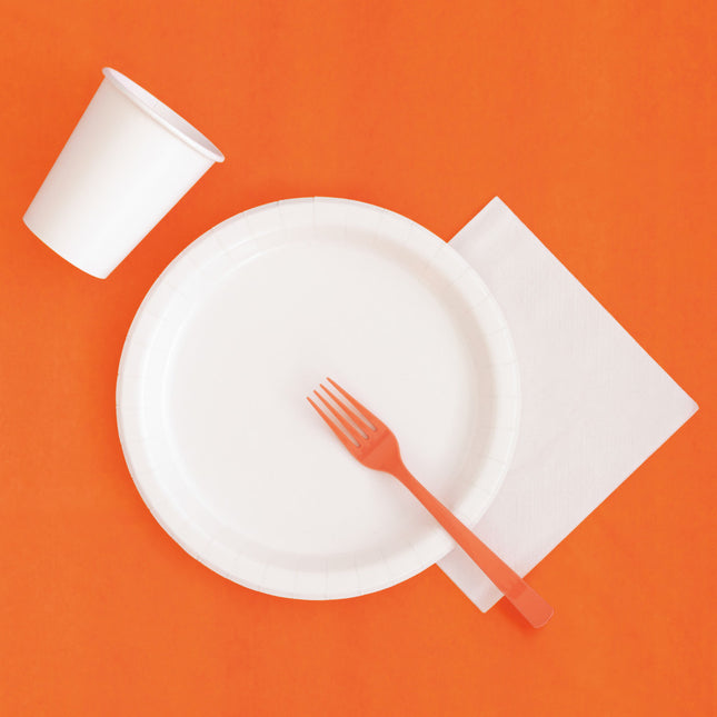 Orange Tischtuch Plastik 2.74m