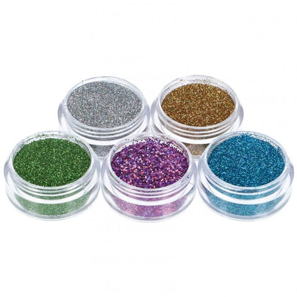 Farbiges Glitter Tattoo Set Wasserdicht 5tlg.