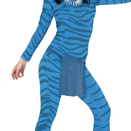 Second Skin Stripes Damen Blau