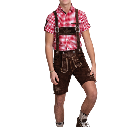 Lederhose Braun Herren kurz