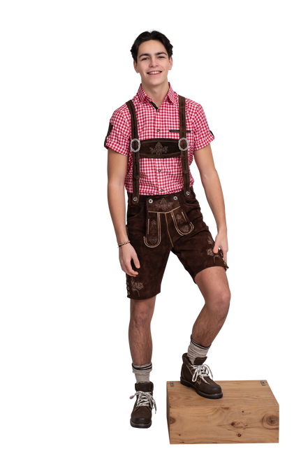 Lederhose Braun Herren kurz