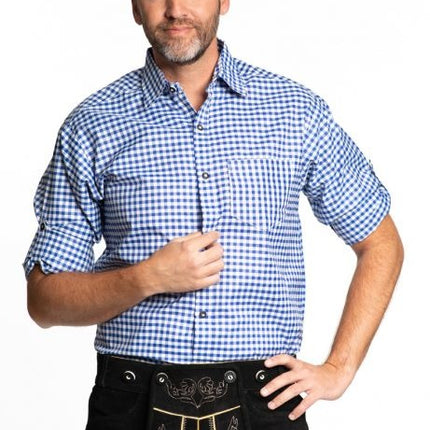 Oktoberfest Bluse Männer Blau