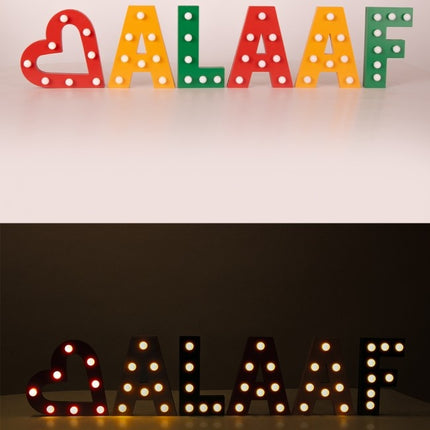 Set Briefe Alaaf mit Licht 16.6Cm