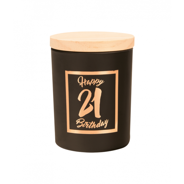 Duftkerze 21 Jahre Schwarz 8cm