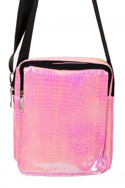 Handtasche Schlangenleder Druck Rosa