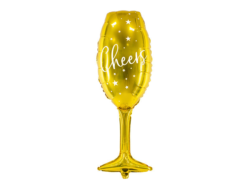 Helium Ballon Champagner Glas Leer 80cm