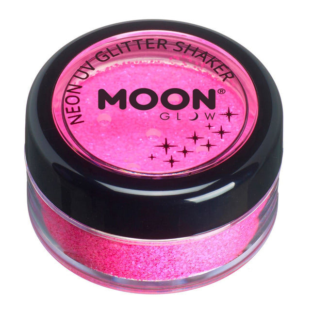Moon Glow Neon UV Glitter Shaker Hot Pink 5g