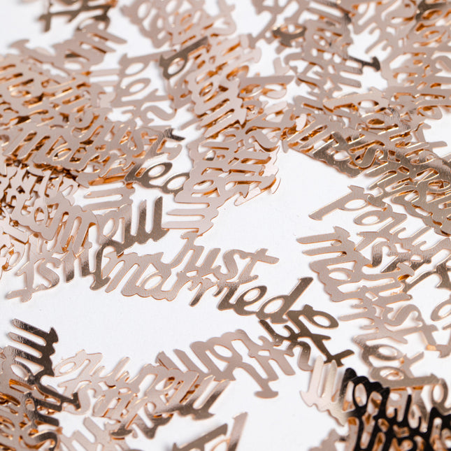 Tischkonfetti Just Married Rose Gold