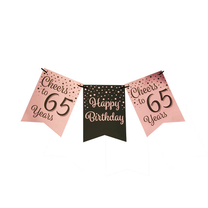 Banner 65 Jahre Rosa Schwarz 6m
