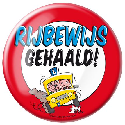 Button Führerschein gesammelt 10,2cm