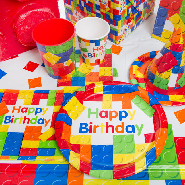 Lego Teller Happy Birthday 23cm 8Stück