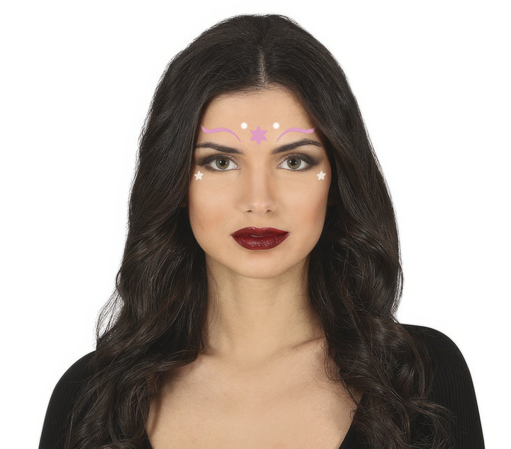 Gesichtsbemalung Schneeflocken Make-Up Set 4 Stück