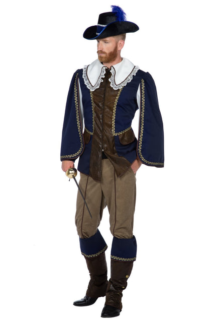 Musketier Kostüm Blau Männer