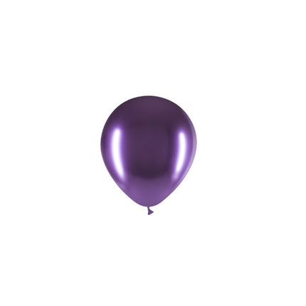 Lila Luftballons Chrom 13cm 100Stk