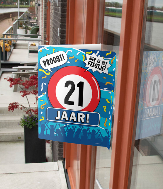 Fensterschild 21 Jahre 60cm