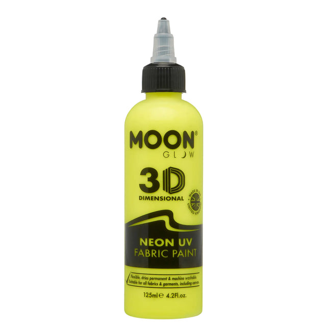 Moon Glow Neon UV-Gewebefarbe 125ml Intensives Gelb 125ml