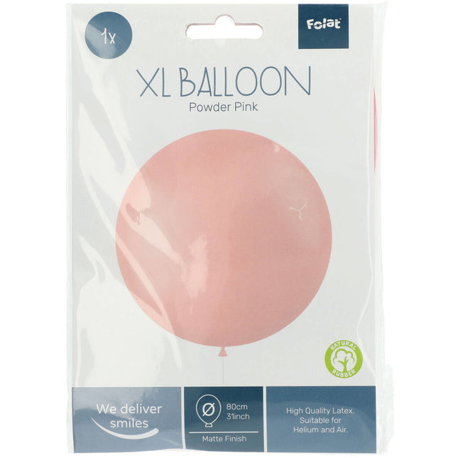 Hellrosa Luftballon Puderrosa 80cm