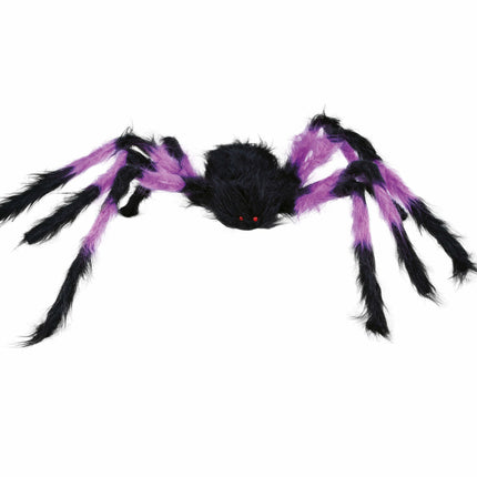 Lila Schwarze Fake Spinne 75cm