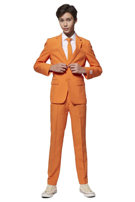 Orangefarbener Anzug Junge Teen <tc>OppoSuits</tc>