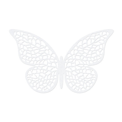 Tischdekoration Schmetterling Papier Weiß 8cm 10Stk