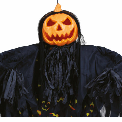 Halloween Hängende Dekoration Kürbis mit Licht und Ton 1,8m
