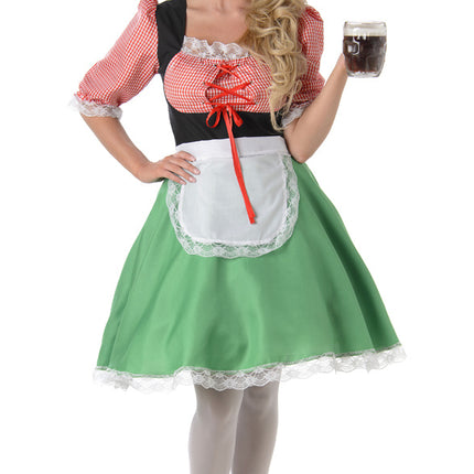 Dirndlkleid Oktoberfest Rot Grün